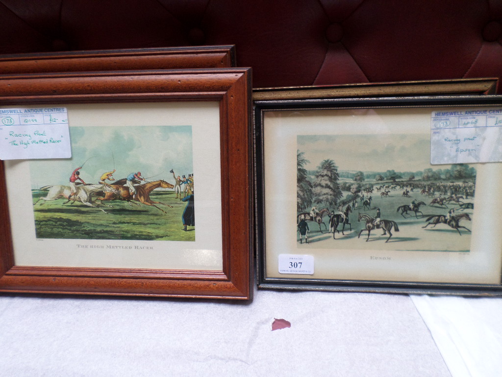 8 individual framed coloured racing and coaching prints incl. - Image 2 of 4