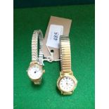Sekonda and Ricardo ladies wristwatches each with gilt expanding strap