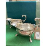 OUTSTANDING PAIR OF GRAVY BOATS (Believed LONDON 1769) EX. WILLIAM SHAW AND WILLIAM PRIEST (16 oz.