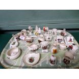 Selection of 25 Crestware items from various factories