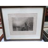 3 black and white etchings each in contemporary hogarth frames of Sir Richard Steel's cottage on