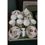 Gladstone bone china tea service celebrating the Coronation of Queen Elizabeth II (approx 58
