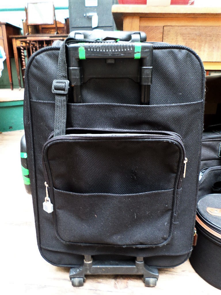 Smaller black canvas travelling case