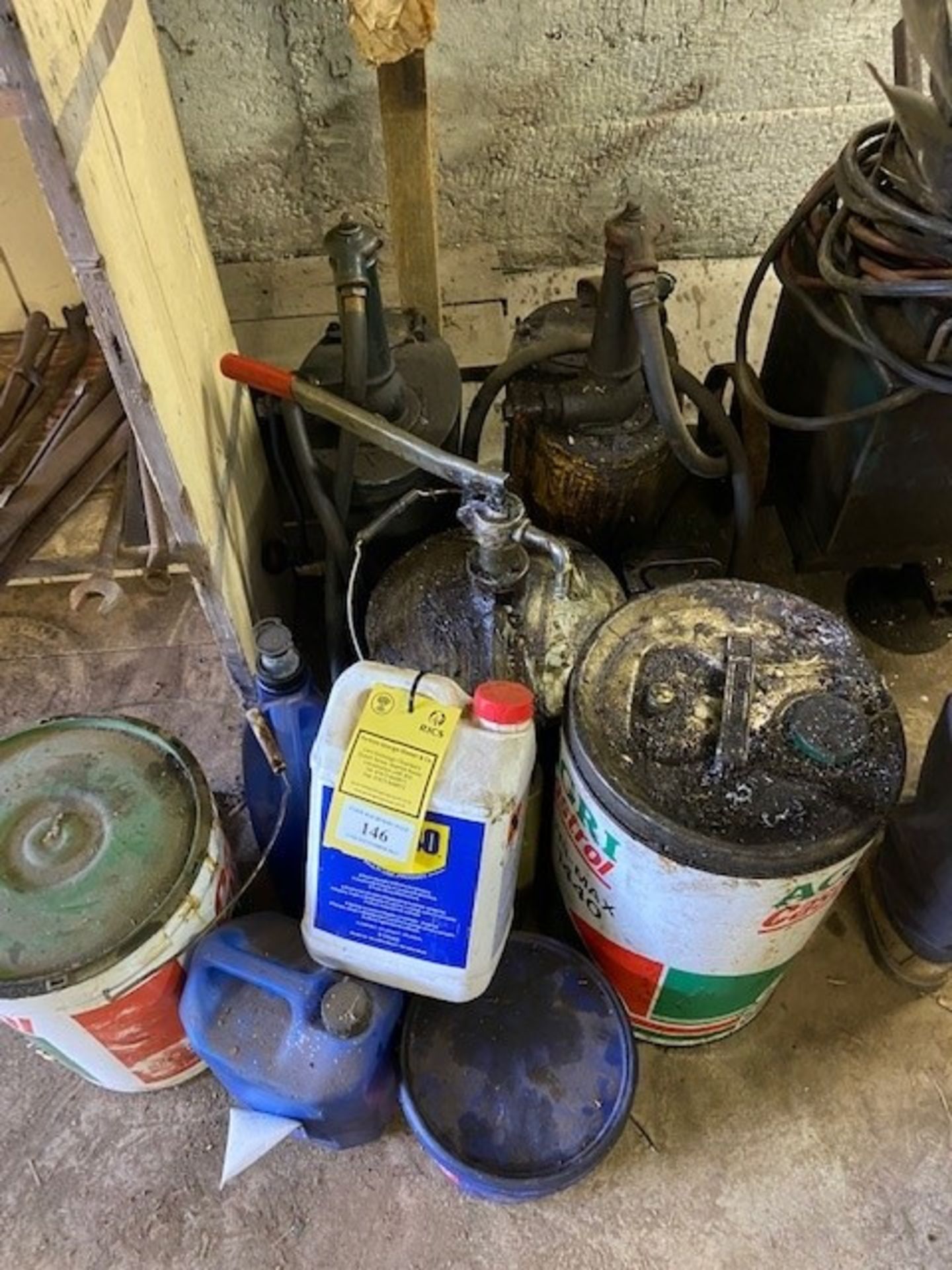 OIL CANS, GREASE BUCKETS ETC.