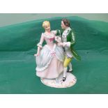 Royal Dux figurine of a dancing couple