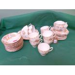 White ground Melba bone china 'Fine Grade' part tea service, (approx 36 pieces)