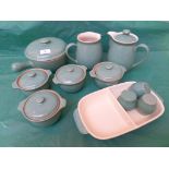 Light green Denby stoneware part breakfast set (9 pieces)