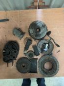 Two incomplete AJS/Matchless gearboxes and various parts.