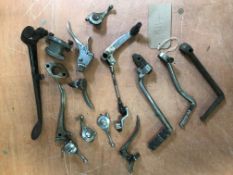 A selection of levers and other items.
