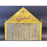 A rare and early Wakefield Castrol Motor Oil tin cabinet sign detailing the various grades of oil