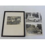 An early black and white photograph of a charabanc full of people, dated in pencil 1930 to the