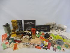 A tray of mixed motoring collectables.