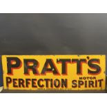 A Pratt's Perfection Spirit rectangular enamel sign by Protector of Eccles, excellent gloss, 52 x