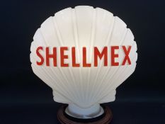 A Shellmex glass petrol pump globe by Hailware, in excellent condition, indistinctly dated Nov.