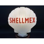 A Shellmex glass petrol pump globe by Hailware, in excellent condition, indistinctly dated Nov.