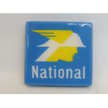 A National petrol pump plaque, 6 1/4 x 6".