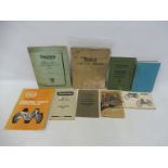 A selection of motorcycle and other volumes including Lucas, Triumph, BSA etc.