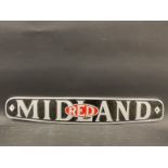 A contemporary fibreglass 'Midland Red' sign, 26 x 4 1/2".