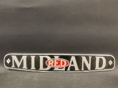 A contemporary fibreglass 'Midland Red' sign, 26 x 4 1/2".