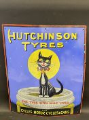 An extremely rare and early pictorial enamel sign advertising 'Hutchinson Tyres for Cycles, Motor