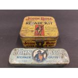 Two John Bull tyre repair outfit tins.