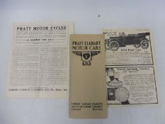 A rare Pratt motor car brochure for 1911, plus an extract from Cosmopolitan Magazine dated