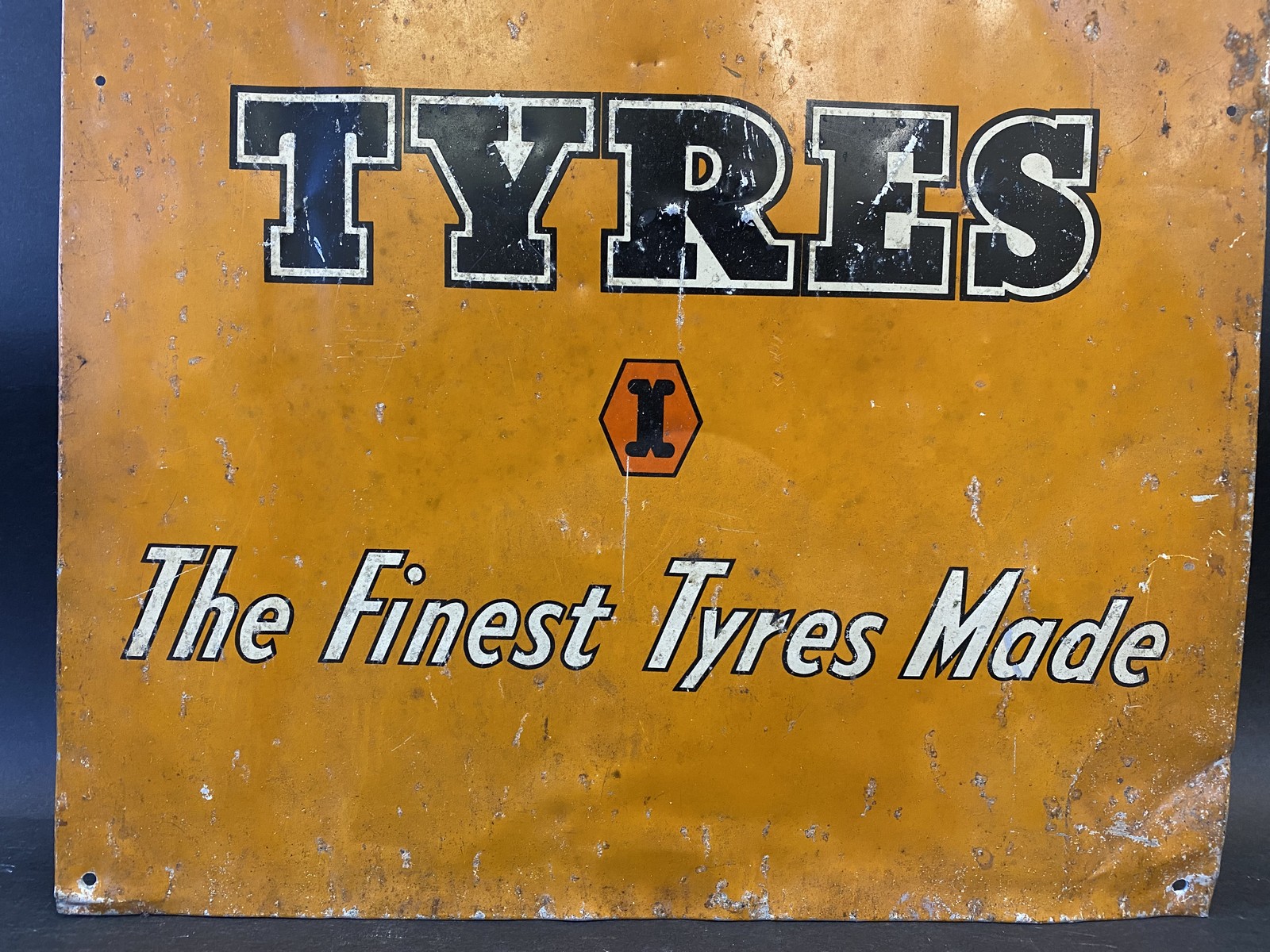 An India Tyres rectangular tin advertising sign, 19 1/2 x 14". - Image 2 of 4