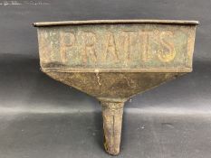 A Pratt's embossed rectangular funnel.