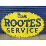 A large Rootes Service oval enamel sign of good colour, 72 x 42".
