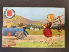 A Shell pictorial postcard - 'Scottish Trials', no. 181.