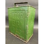 A BP Motor Spirit two gallon petrol can in lovely, original condition with a correct BP brass cap.