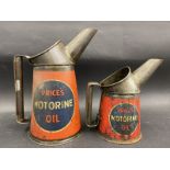 A Price's Motorine Oil quart measure and a pint similar.