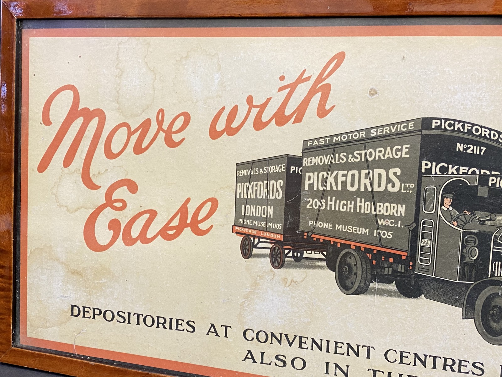 A rare and early Pickfords Removals pictorial advertisement, 24 x 11". - Image 4 of 5