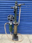 A Bowser skeleton petrol pump in Pratts livery, very original condition, with bronze nozzle and