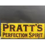 A Pratt's Perfection Spirit rectangular enamel sign by Imperial, 52x 18".