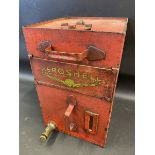 An extremely rare Aeroshell lubricating motor oil cabinet tank.