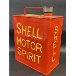 A Shell Motor Spirit two gallon petrol can by Valor dated September 1937, in straight condition.