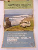 A British Rail Southern Ireland - a driver's paradise pictorial poster/showcard, 26 x 40 1/2".