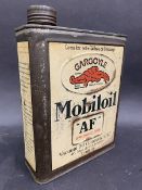 A French Gargoyle Mobiloil 'AF' grade rectangular can.