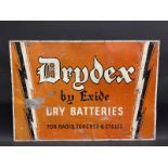 A Drydex by Exide Dry Batteries for Radio, Torches & Cycles rectangular aluminium advertising