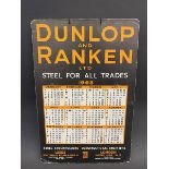 A Dunlop and Ranken double sided calendar showcard for 1968, 9 1/2 x 14".