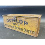 A Dunlop No.2 Motor Tyre Repair Outfit rectangular tin.