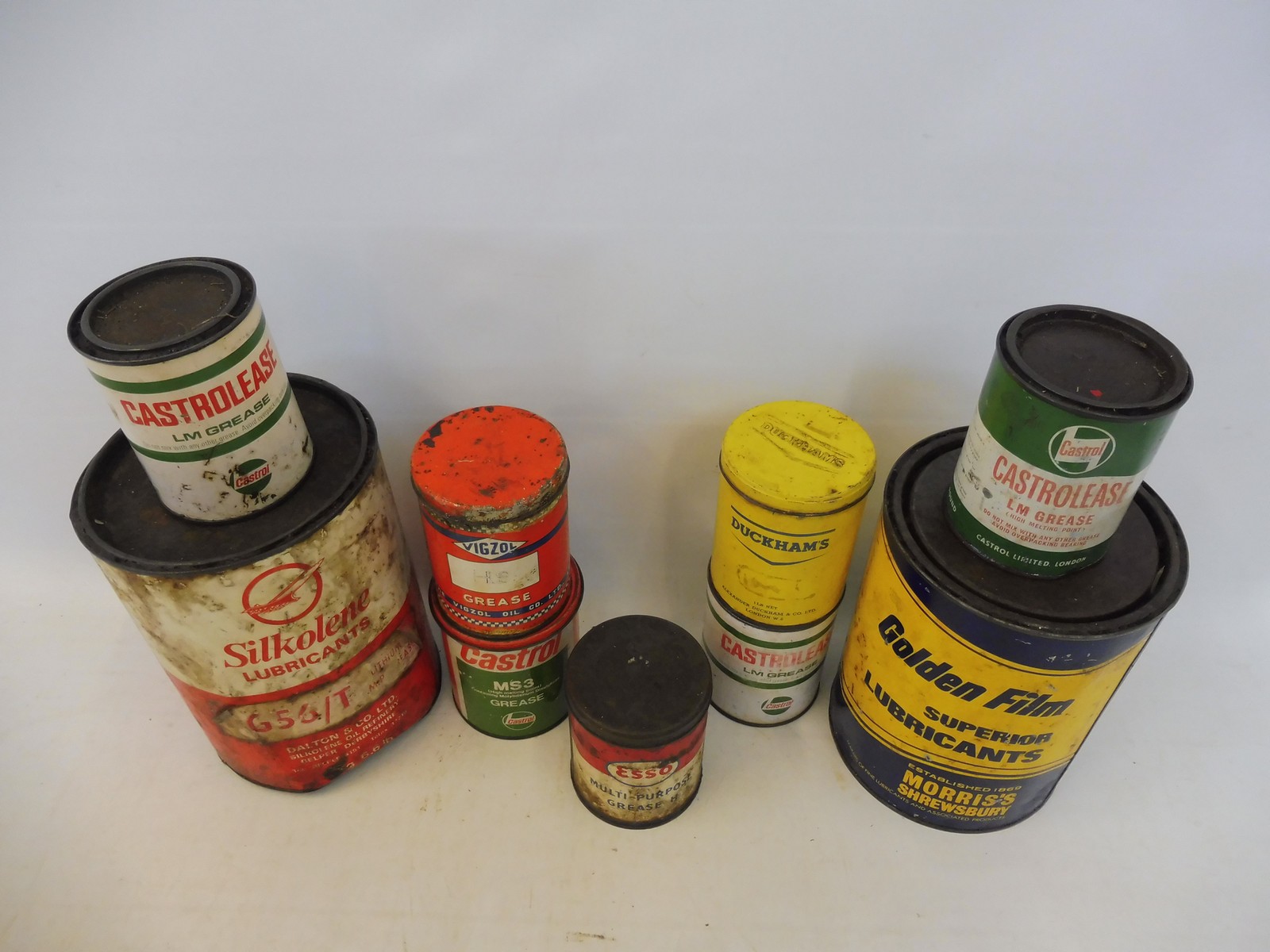 A Morris's of Shrewsbury 7lb grease tin, one other and seven 1lb grease tins including Castrolease - Image 2 of 3