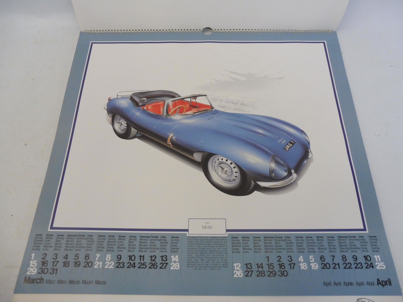 A 1987 Jaguar calendar. - Image 2 of 4