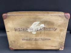 A Hendon Laundry case, Cumberland Road, Stanmore, with an image of an aeroplane to the lid, 24 1/