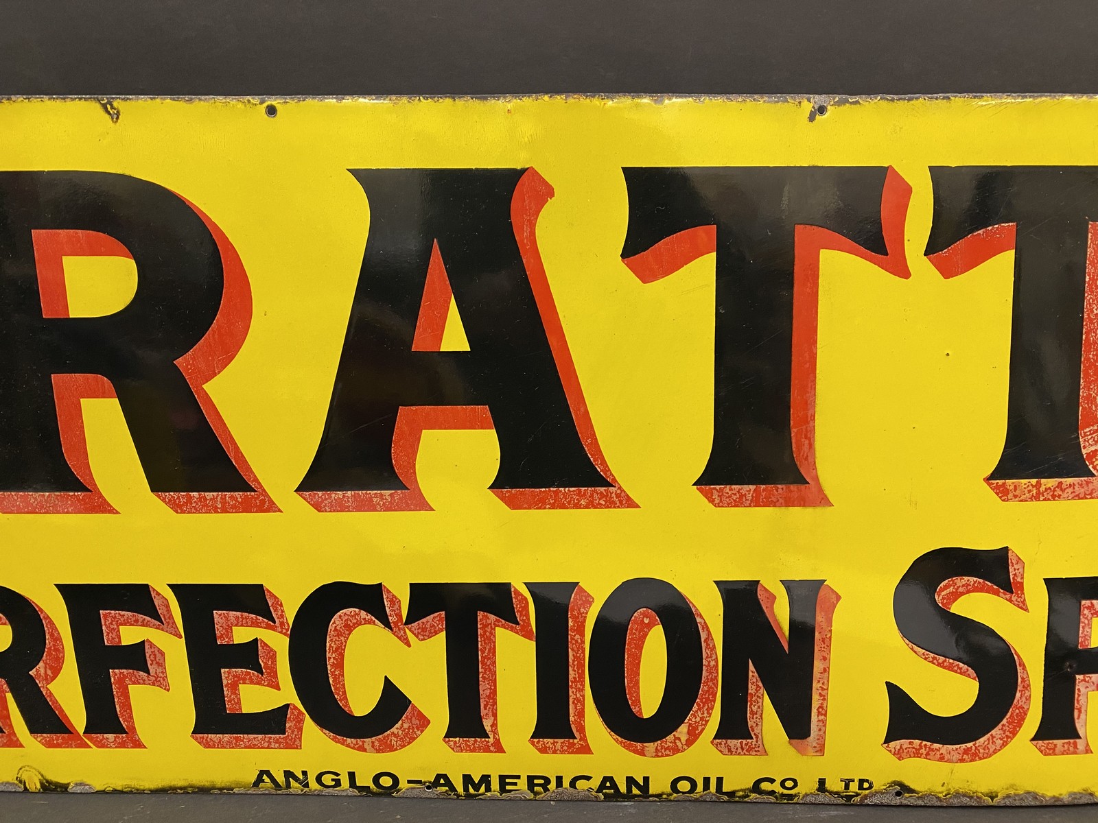 A Pratt's Perfection Spirit rectangular enamel sign by Imperial Enamel, in superb condition, 52 x - Image 3 of 6