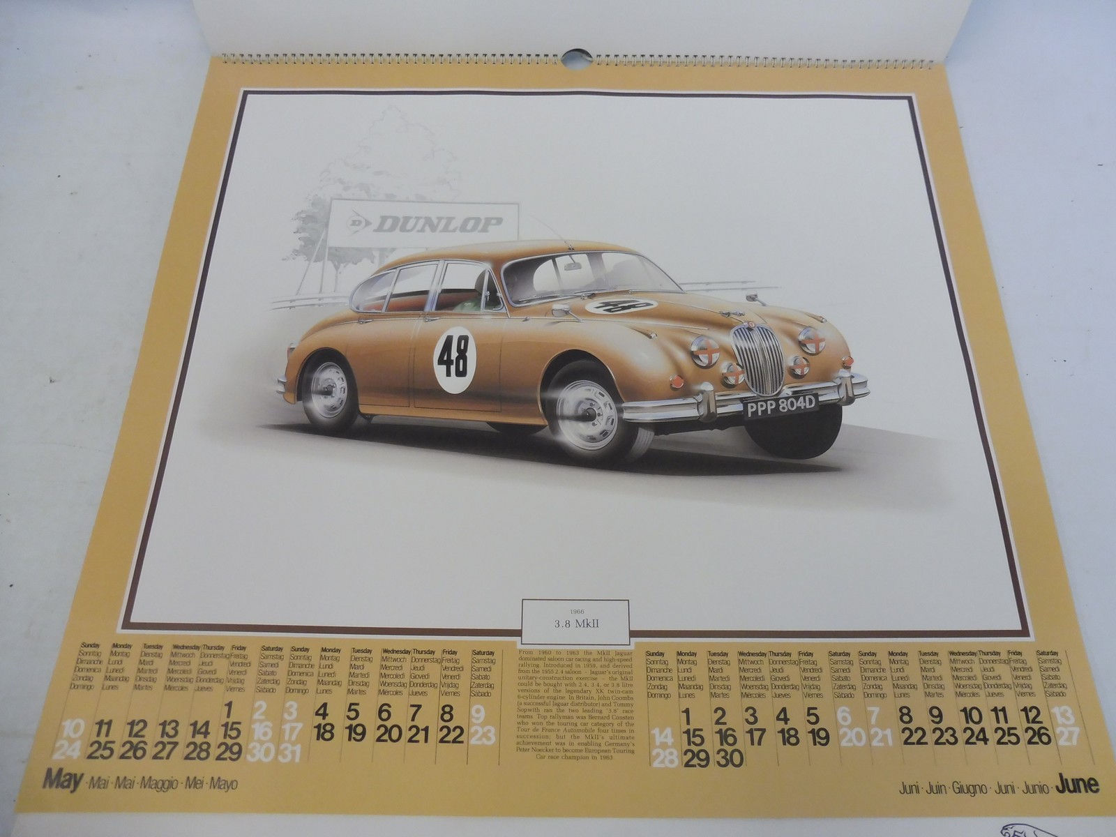 A 1987 Jaguar calendar. - Image 3 of 4