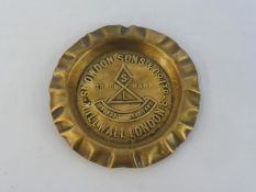 A Snowdrift Lubricant 'Snowdon Sons & Co. Ltd' brass ashtray.