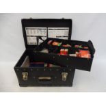 An AA/Lucas patrolman's service box, complete with electrical contents and customer receipt book.