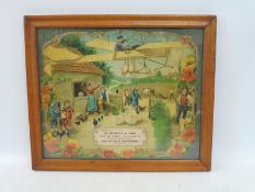 A rare Edwardian pictorial advertising showcard presented by W. Noakes & Son Tea & Coffee